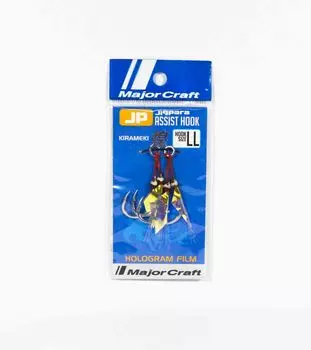 Одинарные крючки Major Craft JPS-Assist Holo, размер LL (Размер 2/0) 5/упак. (4531)