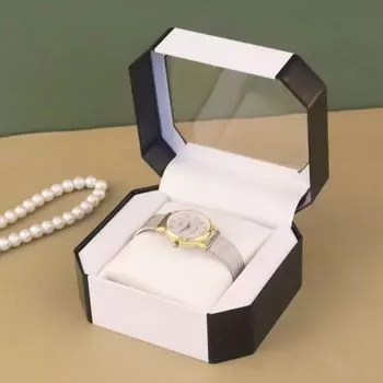 Одинарный футляр для часов Прозрачный ящик для хранения часов Высококачественная коробка для часов Умные часы чёрный