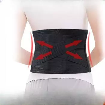 Одинарный компрессионный поддерживающий пояс, высокоэластичный дышащий пояс для фитнеса, защитный фиксированный пояс для живота, поддержка талии для мужчин и женщин one-size-fits-all чёрный