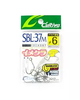 Одинарный крючок Owner SBL-37M для приманки без бородки, размер 6 (8438)