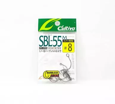 Одинарный крючок Owner SBL-55M для приманки без бородки, размер 8 (8723)
