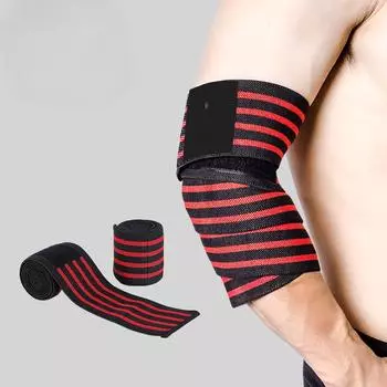 Одинарный протектор локтя, силовая тренировка для мужчин, силовые упражнения, тяжелая атлетика, фитнес, протектор локтя. Single pack красный