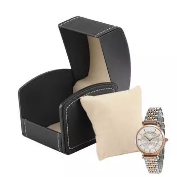 Одинарный ящик для хранения часов, изогнутый, мужской, из искусственной кожи, элегантный органайзер для часов, защита ювелирных изделий, дорожный футляр для гардероба чёрный