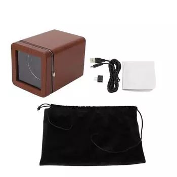 Одинарный заводной механизм для часов с автоматическим вращением, 4 режима, светодиодная подсветка, малошумный двигатель, адаптер типа C