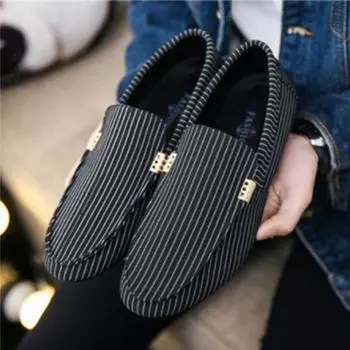 Одиночная обувь Peas Shoes Мужская обувь A Pedal Canvas Повседневная мужская обувь Tide Fashion Breathable Shoes 46 белый