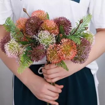 Одиночная ветка лука-шалота, имитация зеленого растения, украшение для гостиной, имитация растения, имитация цветка branchlet зелёный