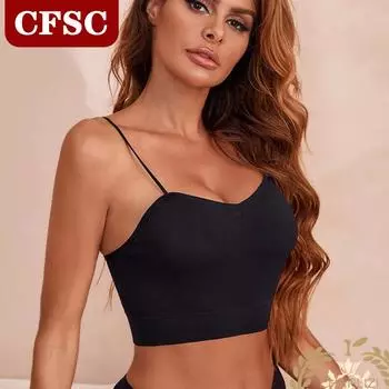 Одиночное нижнее белье, бесшовная майка, модный спортивный бюстгальтер, впитывающее влагу, бесшовное нижнее белье S