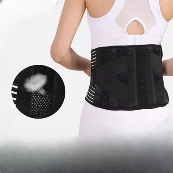 Одиночное упражнение, фитнес, защита поясницы от давления, поднятие тяжестей, приседания, дышащий защитный пояс, поддержка хряща, поясничный межпозвонковый диск M чёрный