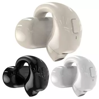 Одиночные наушники TWS Bluetooth 5.3 с беспроводным шумоподавлением HiFi стереогарнитура для музыки Эргономичный дизайн Zero Sense Sports Earbud бежевый