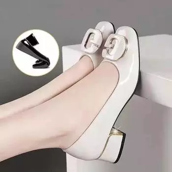 Одиночные туфли из натуральной кожи. Новые универсальные женские туфли из яркой кожи и мягкой кожи. Лоферы. 35 бежевый