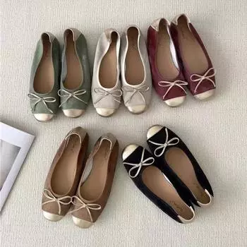 Одиночные туфли Мягкая подошва Плоские балетки 35 красный