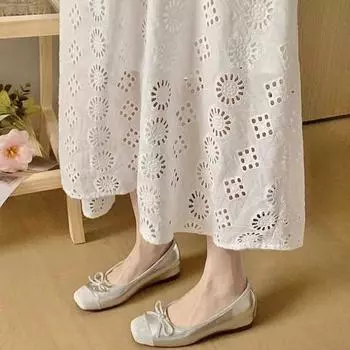 Одиночные туфли Плоская повседневная обувь 35 серебряный