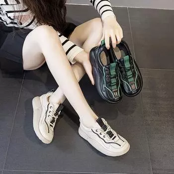 Одиночные туфли Повседневные белые туфли 35 чёрный