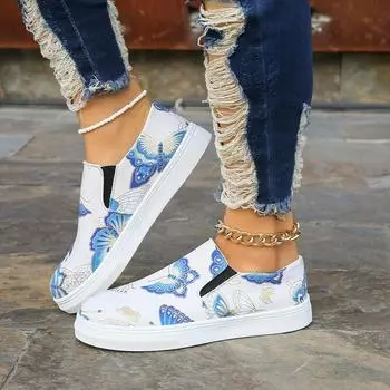 Одиночные туфли, женские туфли большого размера на плоской подошве с неглубоким носком, туфли-лодочки, туфли-лодочки 35 синий