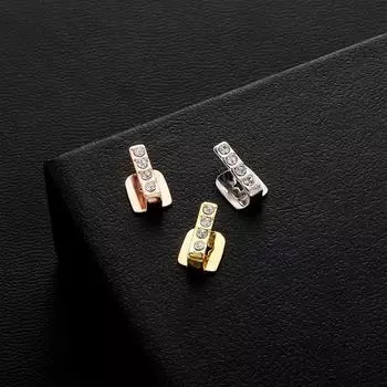 Одиночные вертикальные зубные грили брекеты хип-хоп полые зубные колпачки циркониевые зубные грили для женщин и мужчин ювелирные изделия