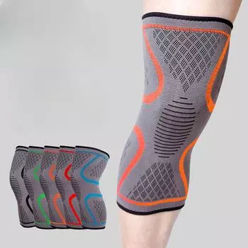 Одиночные взрослые уличные наколенники для мужчин и женщин 3D вязаные наколенники нейлоновые наколенники для фитнеса, езды на велосипеде, баскетбола S-Single