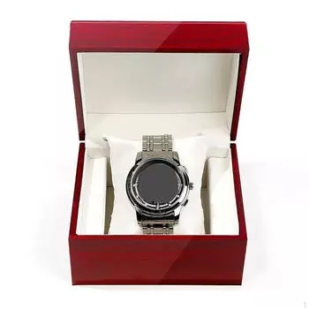 Одиночный подарочный ящик для хранения часов, роскошный деревянный многофункциональный контейнер для сережек для мужчин