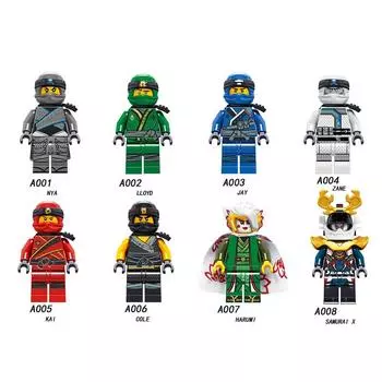 Одиночный рождественский подарок, минифигурка A001-008, игрушка, детская развивающая игрушка, минифигурки, собранные своими руками, строительные блоки