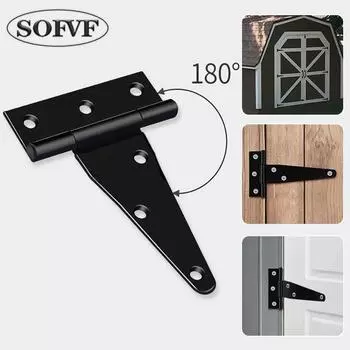 Одна черно-белая Т-образная треугольная петля для шкафа, деревянная дверная петля, мебельный аксессуар, 2-5-6 дюймов.