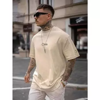 Одна мужская хлопковая футболка, роскошный бренд, модная, большого размера, повседневная, с коротким рукавом, уличная, классическая, с принтом, футболки для мужчин S