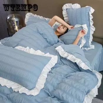 Одна наволочка в стиле принцессы, милая кружевная однотонная одинарная наволочка 48X74 см, наволочка для студенческого общежития жёлтый