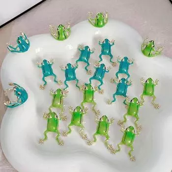 Одна пара персонализированных милых причудливых мультяшных новых колец в виде лягушки, сережек-клипс