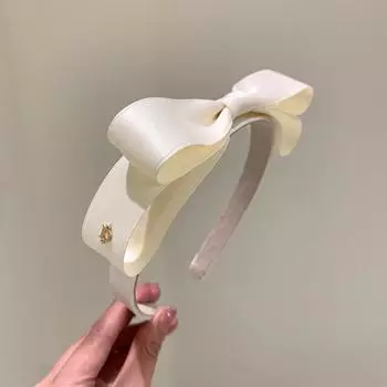 Одна резинка для волос с бантом, черная тонкая резинка для волос с узким краем, резинка для волос, создающая давление на макушку в форме буквы D Size fits all