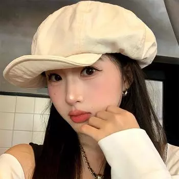 Одна шляпа и пять японских ретро-шляп из хлопка и льна с восьмиугольными облаками, летние цветные шляпы с пуговицами спереди, маленький берет 55-59CM