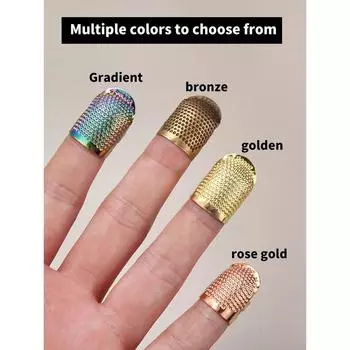 Одно большое и одно маленькое регулируемое ретро-кольцо-наперсток, ручная работа, противоскользящий вышивальный игольчатый пресс с противовесом