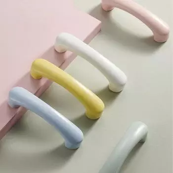 Одно отверстие комод мебель дверные ручки мини ящики ручки для кухни blue-round