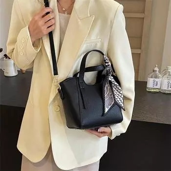 Одно плечо ниша популярная косая сумка-ведро универсальная летняя рабочая сумка 2024 года ретро женская сумка новая женская