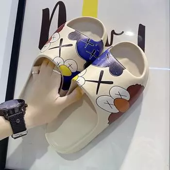 Одно слово перетащить мужская большая новая нескользящая верхняя одежда на толстой подошве дерьмо-шапки пара пляжные тапочки кокос 35