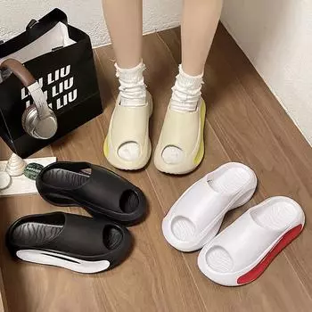 Одно слово простые модные мужские и женские тапочки летняя одежда нескользящие домашние сандалии пара домашняя обувь 36-37