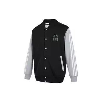 Однобортная куртка с длинным рукавом Adidas Neo с узором и принтом Мужские куртки черные HM1988 M