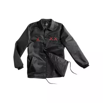Однобортная мужская куртка с длинными рукавами и вышитым логотипом Jordan X Kaws, черная 884484-010