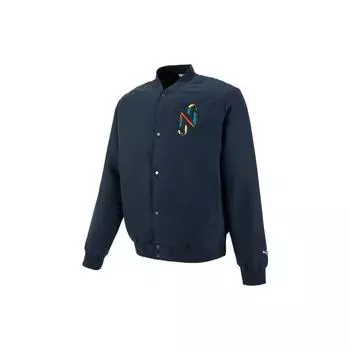 Однобортная приталенная куртка с воротником-стойкой серии Puma NJR, мужские куртки темно-синего цвета 535734-43 S