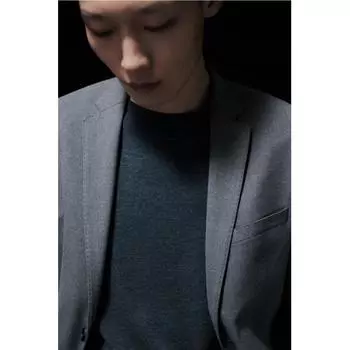 Однобортный пиджак HM Slim Fit, темно-серый 42