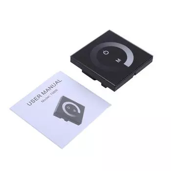 Одноцветная сенсорная панель диммера настенный выключатель контроллер светодиодная лента постоянного тока 12 В-24 В черный цвет