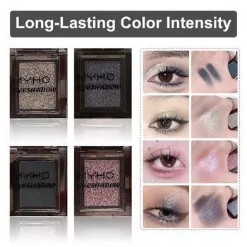 Одноцветные матовые тени для век матовые мерцающие стойкие водостойкие неразмазывающиеся высокопигментированные тени для век палитра для женщин принадлежности для макияжа глаз
