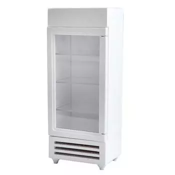 Однодверный игрушечный холодильник, мебель для кукольного домика в масштабе 1/12, аксессуары для кукольного домика, однодверный холодильник, кухонная игрушка для детей 17.6*4.9*7cm белый