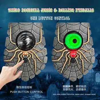 Одноглазый дверной звонок в виде паука на Хэллоуин 2PCS