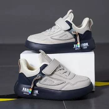 Одноклассники Мальчики Осень и Зима Кожа Водонепроницаемая Детская Спортивная Обувь Дети Средний и Старший Детей Отдых Мальчики Зима Мягкая Хлопковая Обувь 26