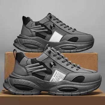 Однопедальные мужские кроссовки для бега на весну и осень, сетчатые кроссовки для мужчин, рабочая обувь для пап, нескользящая обувь для походов на платформе 39