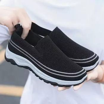 Однопедальные туфли для мужчин и женщин с одинаковой летящей плетеной сеткой, дышащие, повседневные туфли, нескользящие альпинистские туфли, прогулочные туфли Male 39 серый