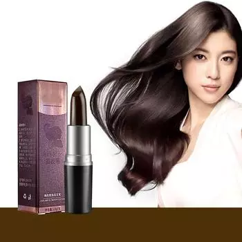 Одноразовая быстрая краска для волос, коричневая временная краска для волос, белая краска для волос, карандаш 1PC коричневый