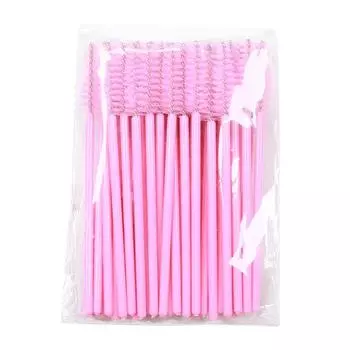 Одноразовая кисть для ресниц, кисть для макияжа, мини-кисть для ресниц, щеточка для бровей, удочка, щипцы для завивки ресниц, инструменты для макияжа, спиральная кисть Eyelash brush pink a pack (50)