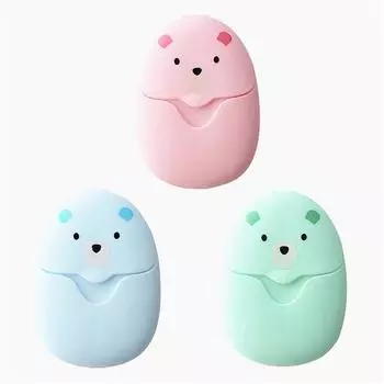 Одноразовая коробка для бумажного мыла, дорожная портативная коробка для мытья рук, ароматические листы, мыльная бумага, 50 шт. pink