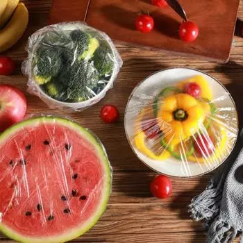 Одноразовая крышка для хранения продуктов Многоразовые эластичные чехлы для свежих продуктов Эластичная пленка Чаша Блюдо Крышка для еды Сумки для хранения свежих продуктов Шапочка для душа