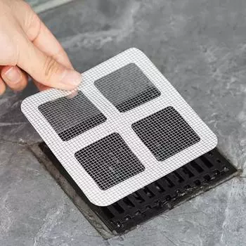 Одноразовая наклейка для слива волос, крышка для слива из стекловолокна, ловушка для волос, предотвращает засорение канализации, клейкая наклейка для ванной комнаты, кухни 30PCS