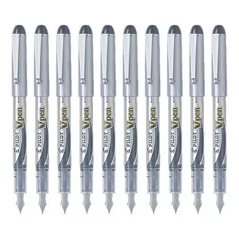 Одноразовая перьевая ручка Pilot V Pen Fine Black Value Set of 10 (Университет) Перо, Точка, Чернила,